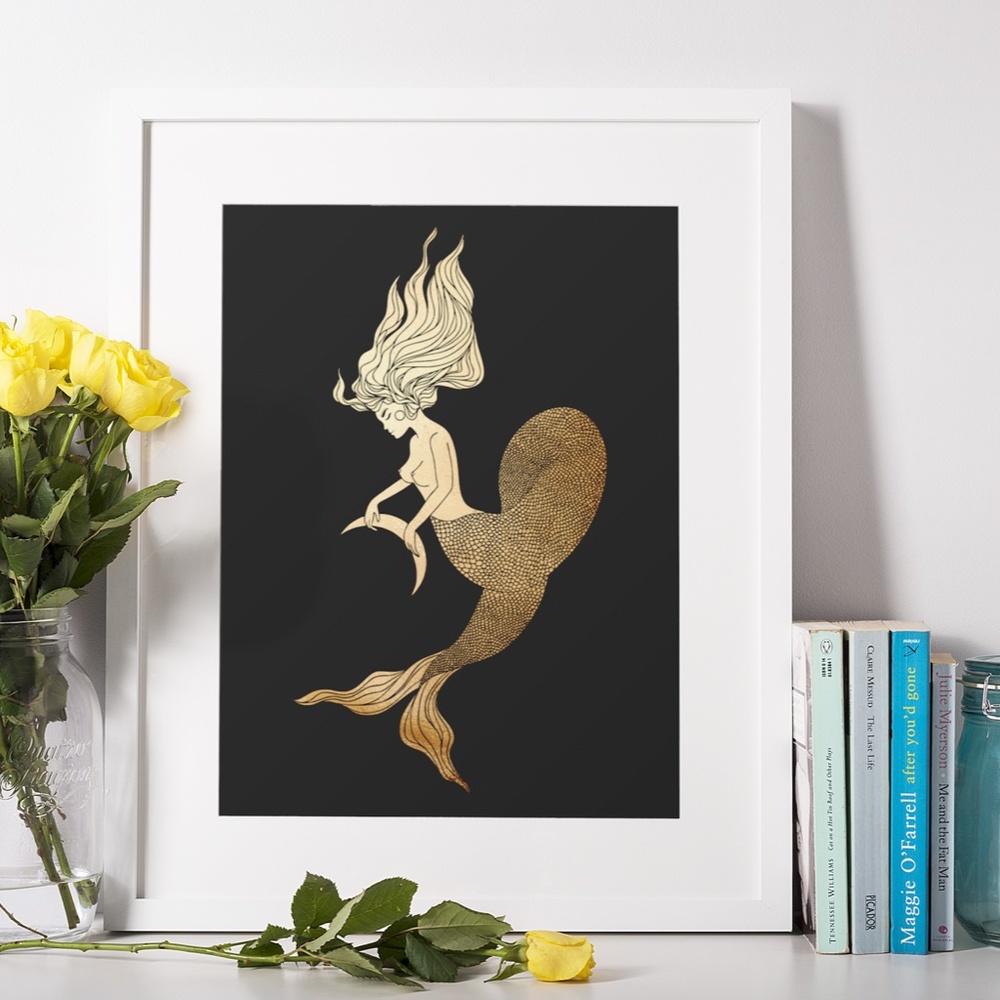 Pisces Wall Art Celestial Zodiac Print Poster Unframed - Picture 3 of 5